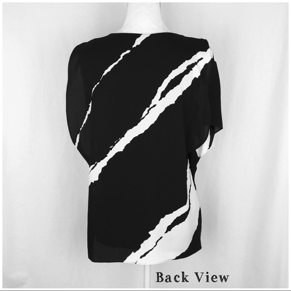 Kenneth Cole New York Draped Chiffon Blouson Top - Picture 4 of 6